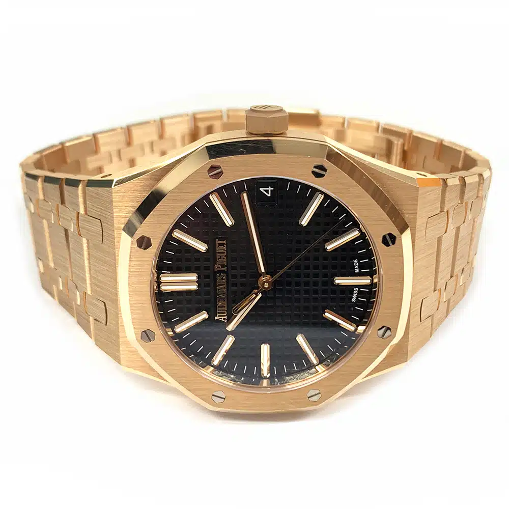 AP Royal Oak 41mm Rose Gold with Black Dial Watch