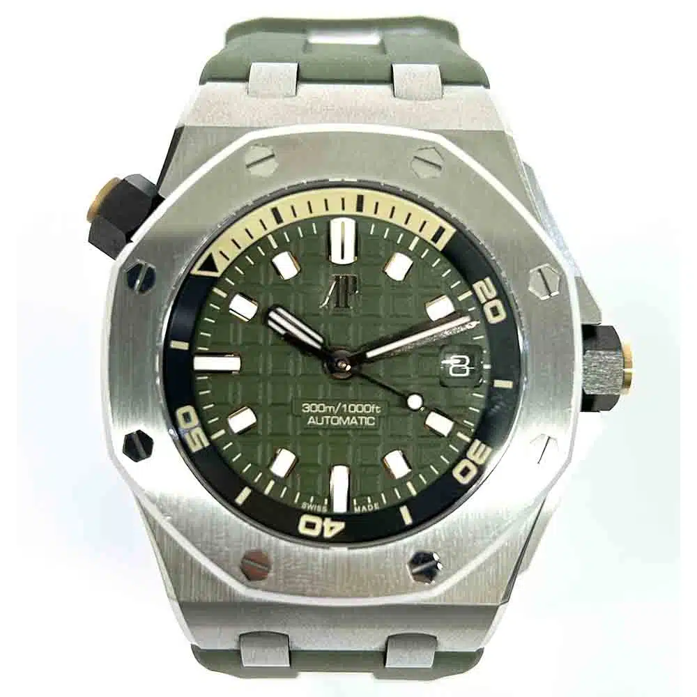 Audemars Piguet Royal Oak Offshore Diver 15720ST.OO.A052CA.01 42mm Stainless Steel with Green Dial Watch 2023 – image 3