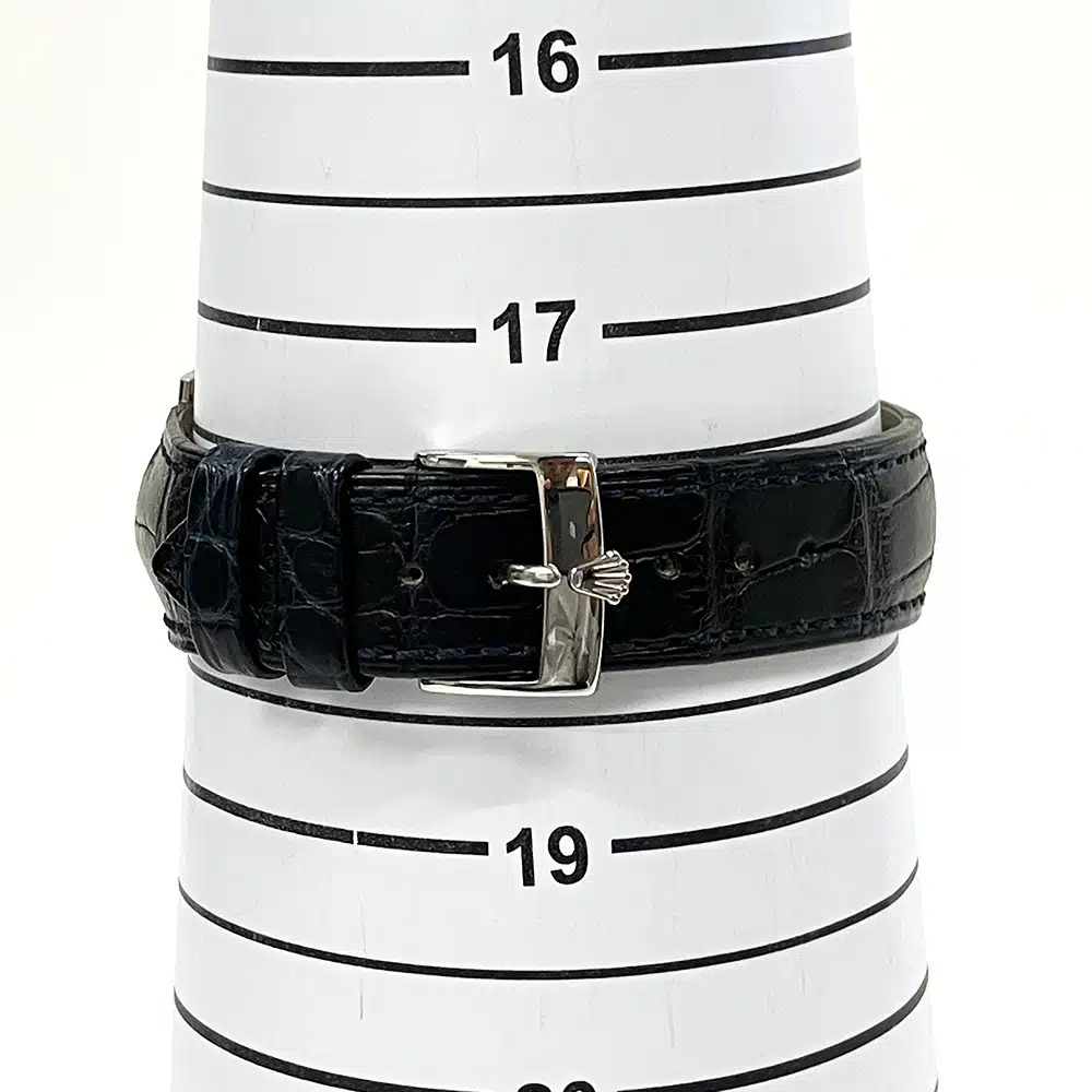 Rolex Day-Date 36mm White Gold Fluted Bezel 118139 Blue Leather Strap Watch 2014 – image 6