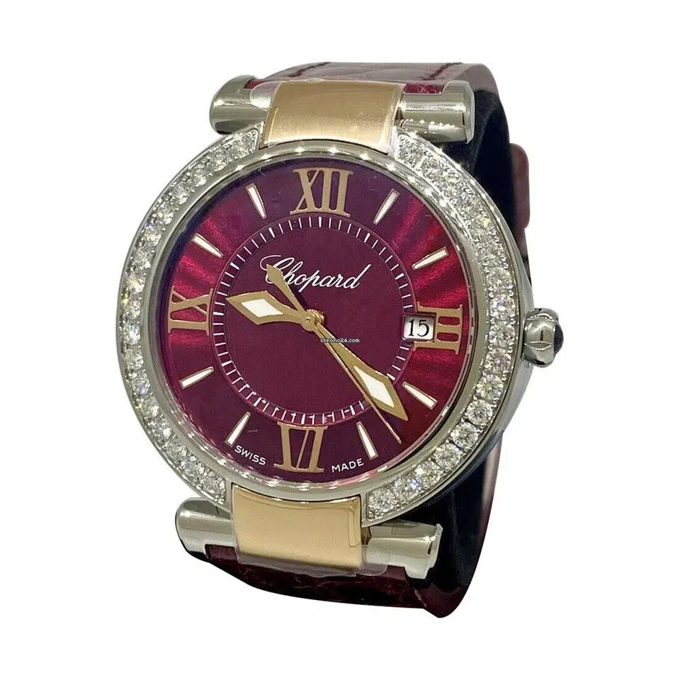 Chopard Imperiale 388532-6017 Stainless Steel & Rose Gold With Red Alligator Leather Watch Red Dial 2024