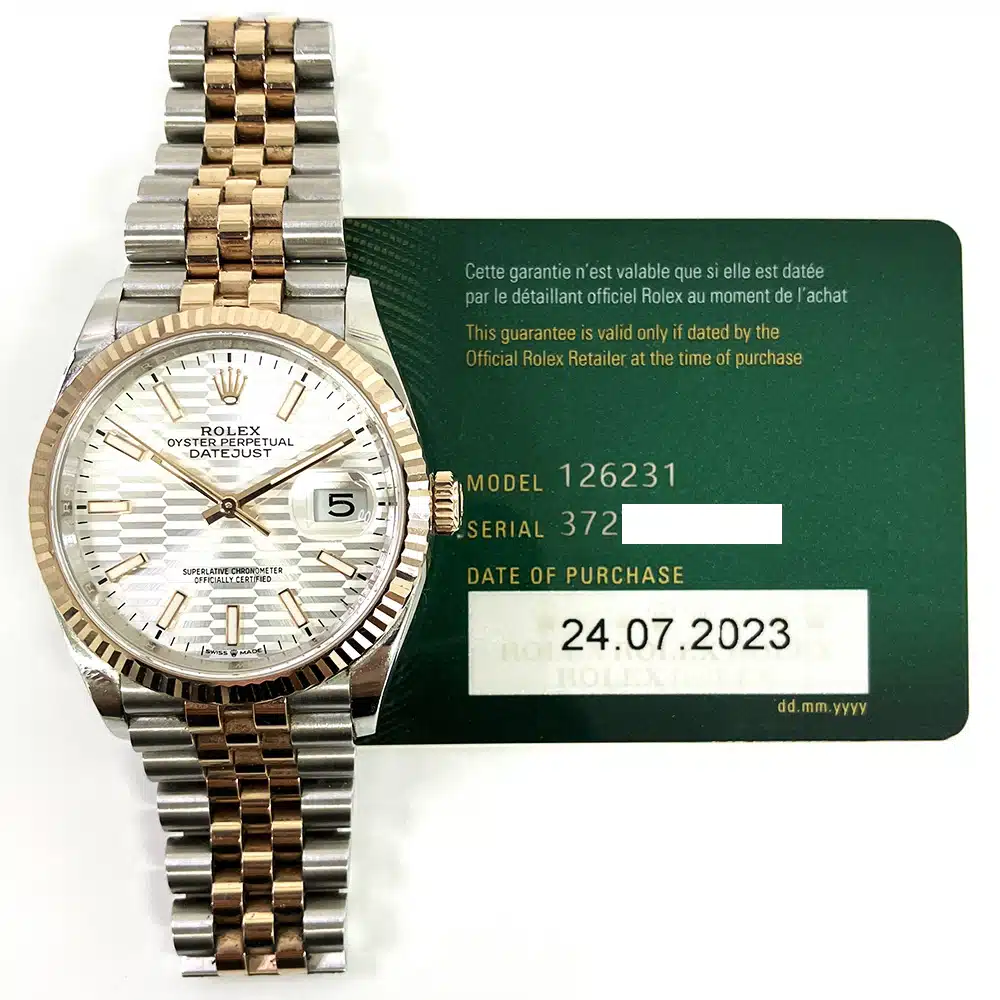 Rolex Datejust 36 126231 18kt Stainless Steel/Rose Gold with Silver Fluted Dial 2023 – image 2