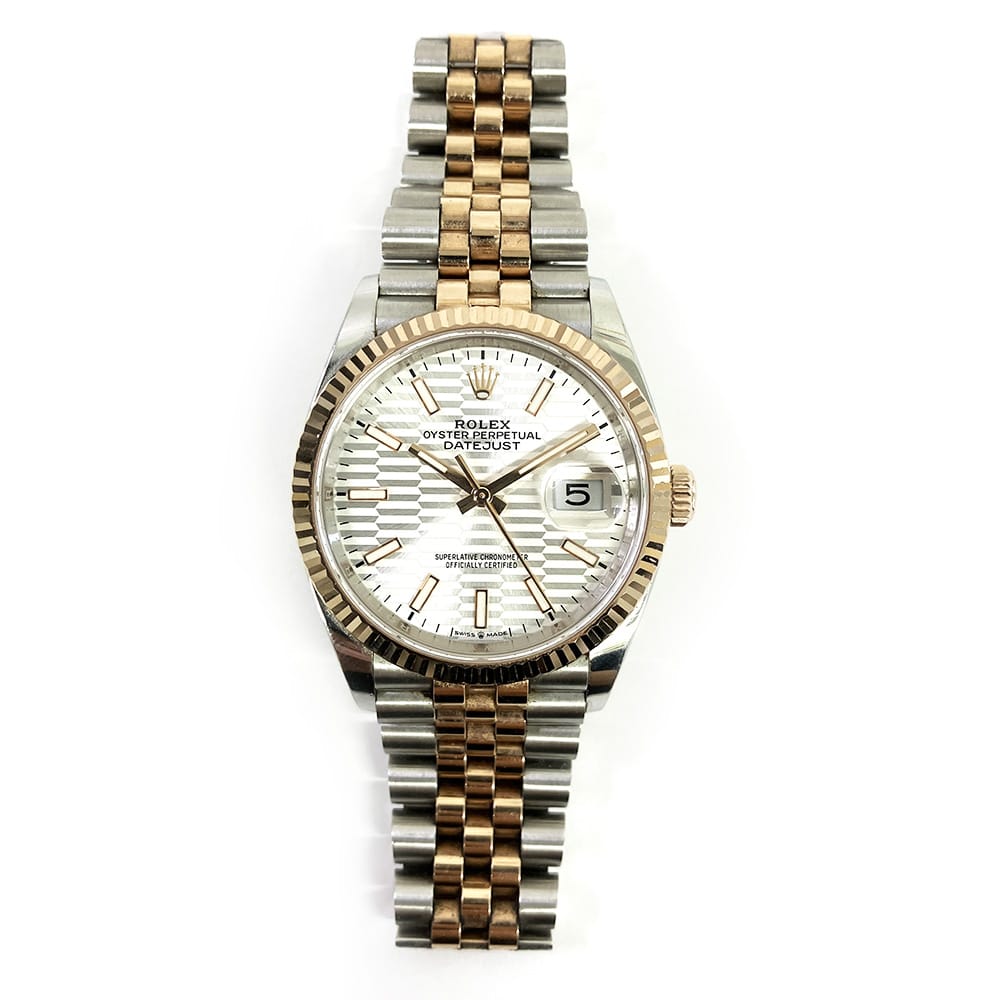 Rolex Datejust 36 126231 18kt Stainless Steel/Rose Gold with Silver Fluted Dial 2023