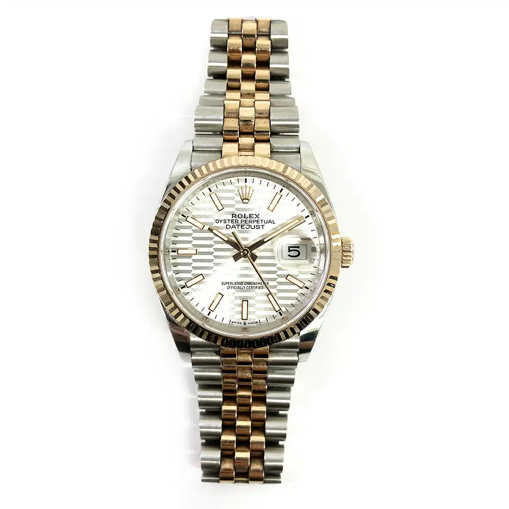 Rolex Datejust 36 126231 18kt Stainless Steel/Rose Gold with Silver Fluted Dial 2023 – image 3