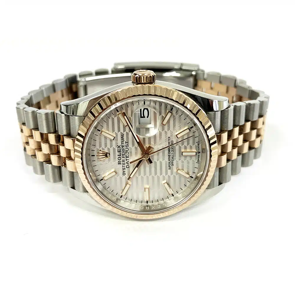 Rolex Datejust 36 126231 18kt Stainless Steel/Rose Gold with Silver Fluted Dial 2023 – image 4
