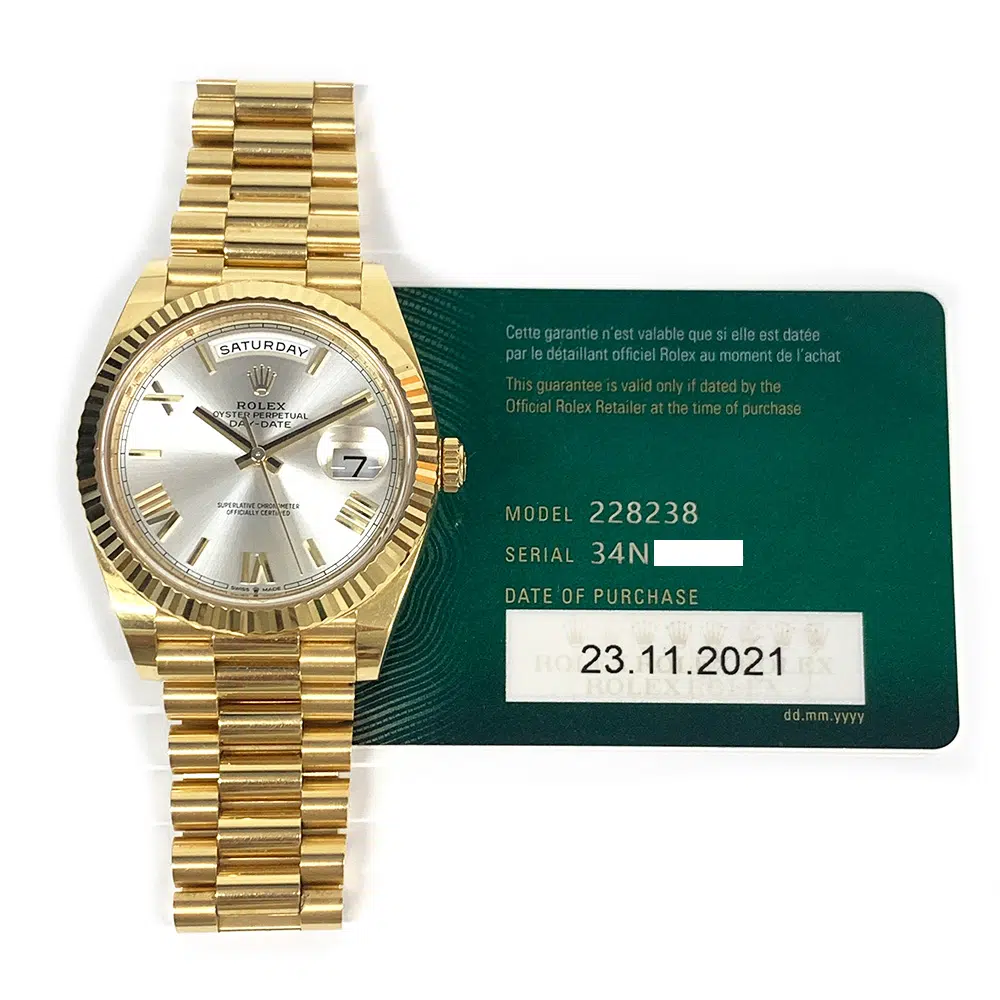 Rolex Day-Date 228238 yellow gold, silver Roman dial - view 2