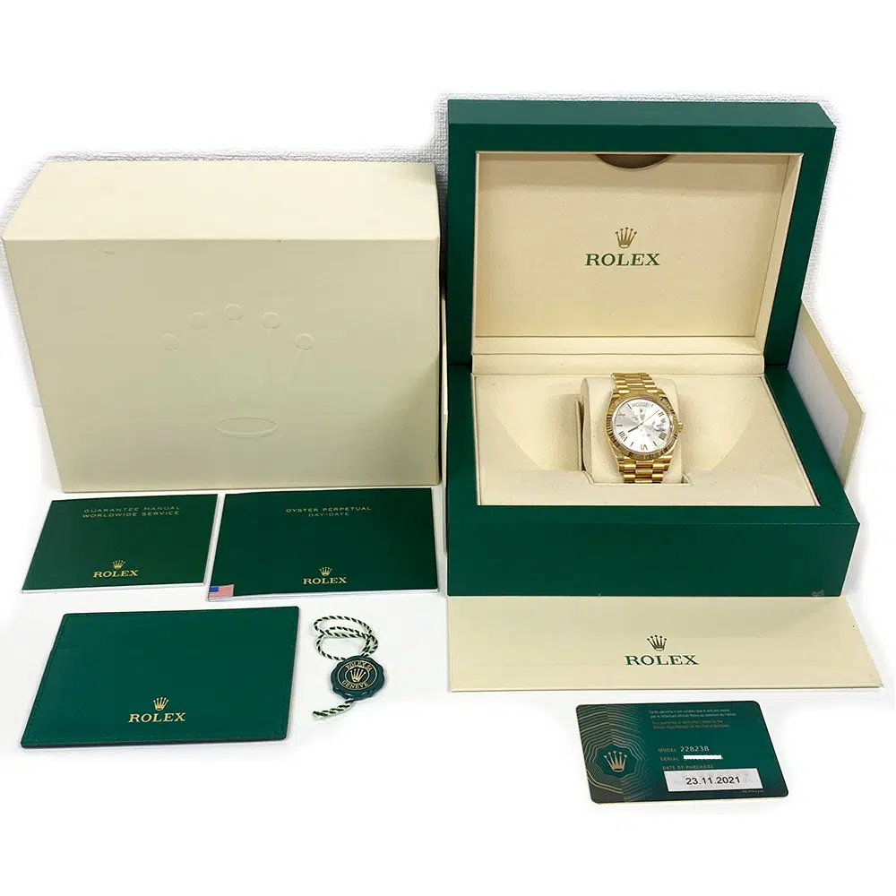 Rolex Day-Date 228238 yellow gold, silver Roman dial - view 8