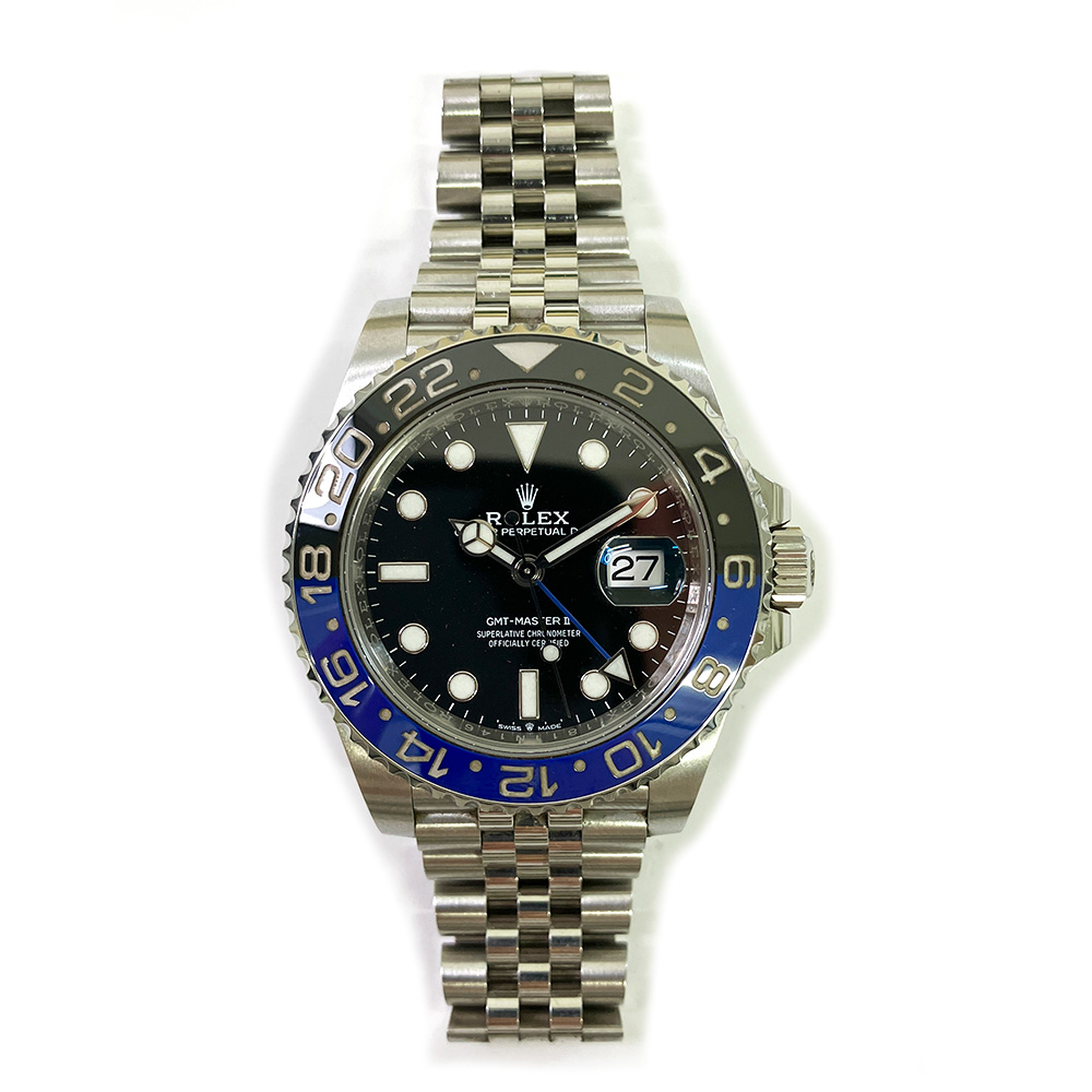 Rolex GMT-Master II 40mm Black & Blue Batgirl Bezel Jubilee Bracelet 126710BLNR Stainless Steel Black Dial