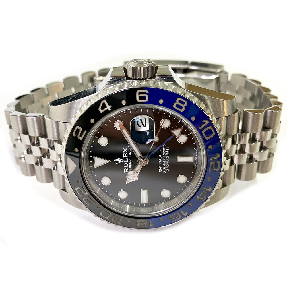 Rolex GMT-Master II 40mm Black & Blue Batgirl Bezel Jubilee Bracelet 126710BLNR Stainless Steel Black Dial