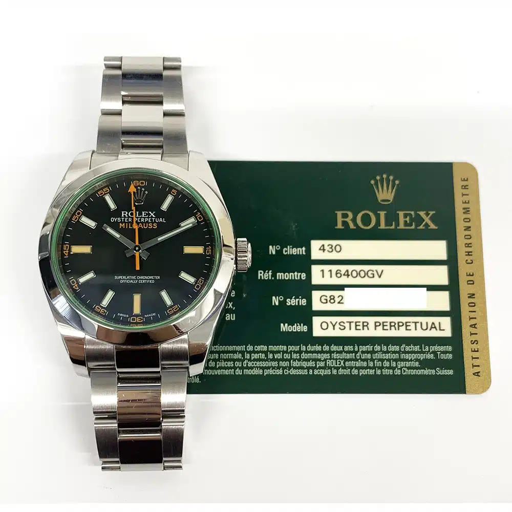 Rolex Milgauss 40mm 116400GV Stainless Steel with Black Dial Watch 2013 – image 2