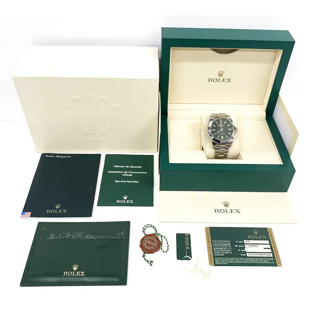 Rolex Milgauss 40mm 116400GV Stainless Steel with Black Dial Watch 2013 – image 8