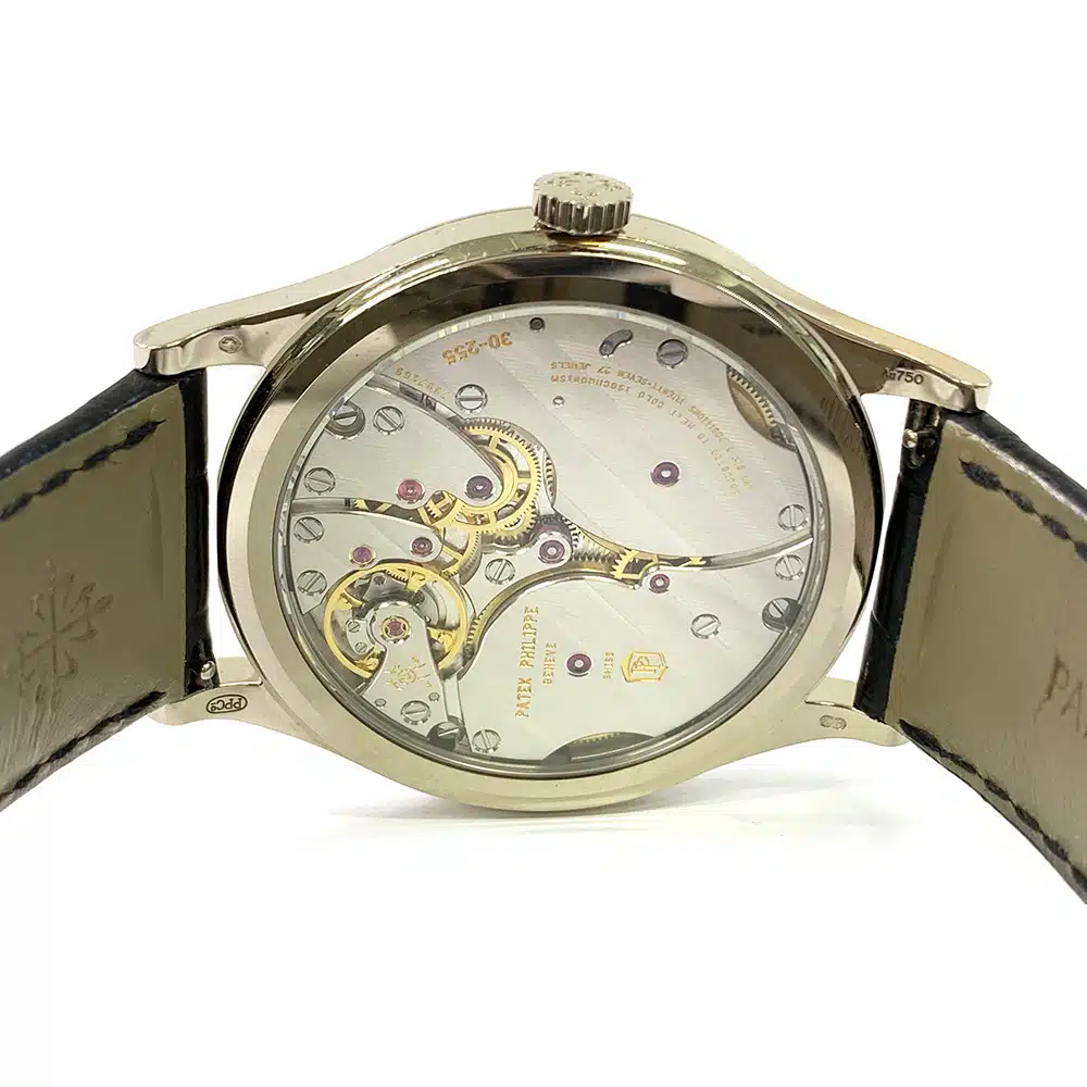 Patek Philippe Calatrava 6119G-001 39mm White Gold with Black Dial Leather Strap – image 5