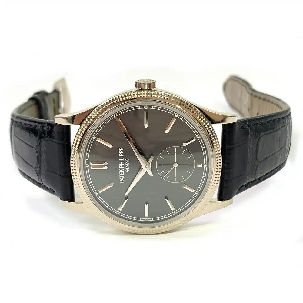 Patek Philippe Calatrava 6119G-001 39mm White Gold with Black Dial Leather Strap – image 6