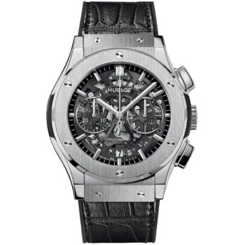 Hublot Classic Fusion Aerofusion 525.NX.0170.LR Skeleton Dial Black Leather on Top