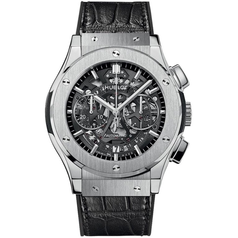 Hublot Classic Fusion Aerofusion 525.NX.0170.LR Skeleton Dial Black Leather on Top