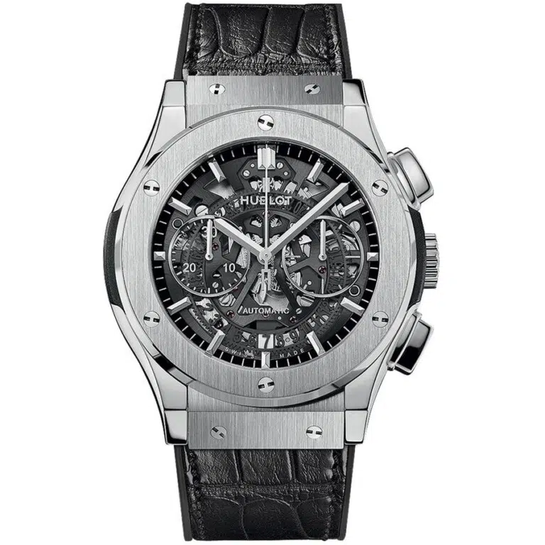 Hublot Classic Fusion Aerofusion 525.NX.0170.LR Skeleton Dial Black Leather on Top