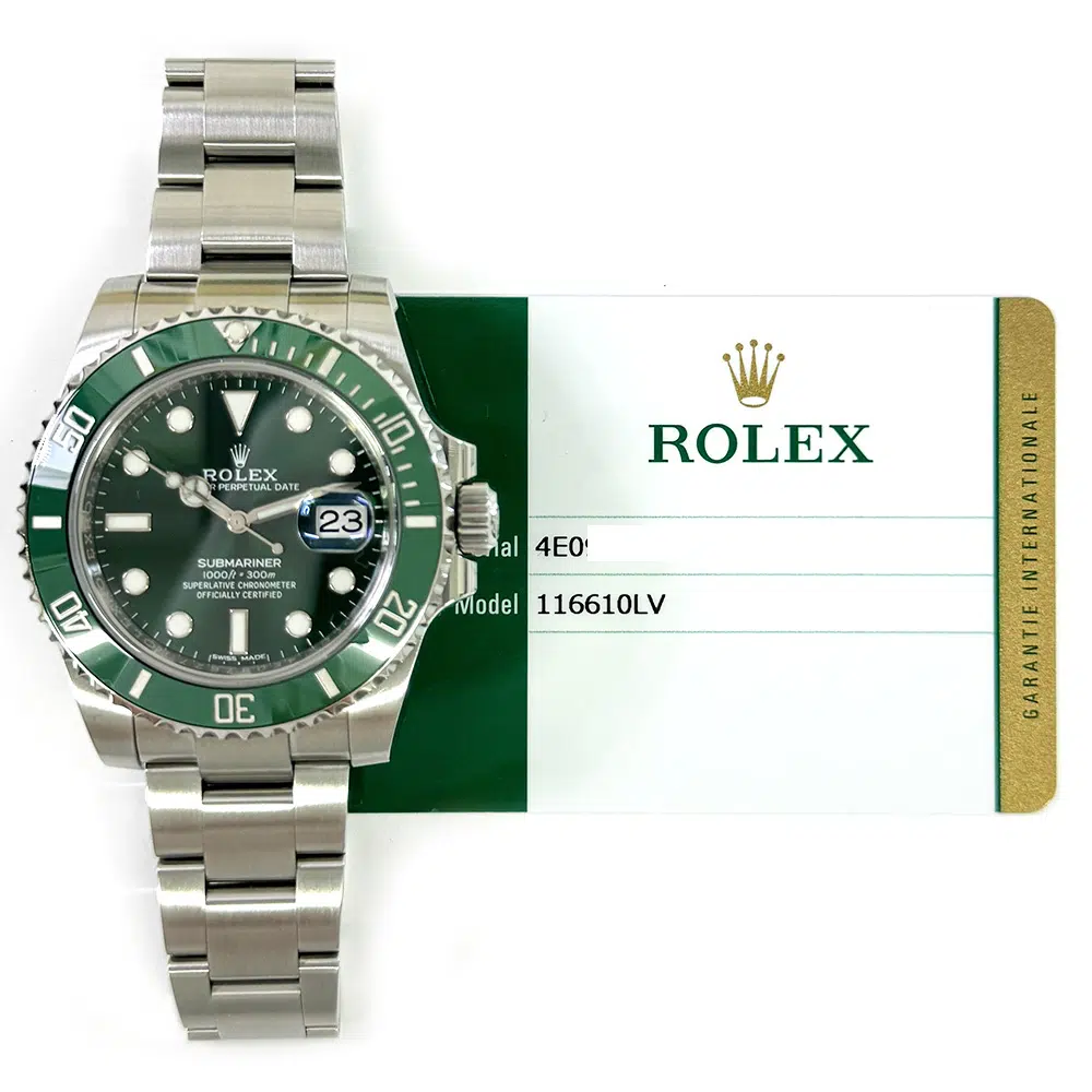 Rolex Oyster Submariner Hulk 40mm 116610LV Stainless Steel Green Dial MINT 2016 – image 2