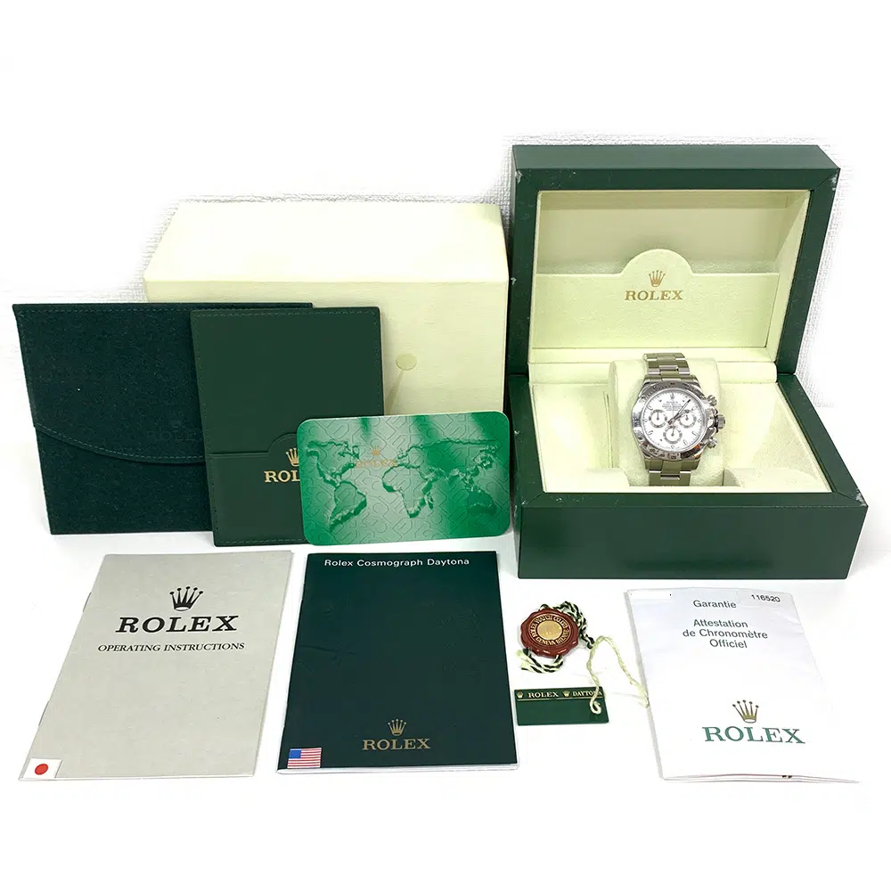 Rolex Cosmograph Daytona White Dial 40mm 116520 Stainless Steel Oyster Watch 2006 – image 8