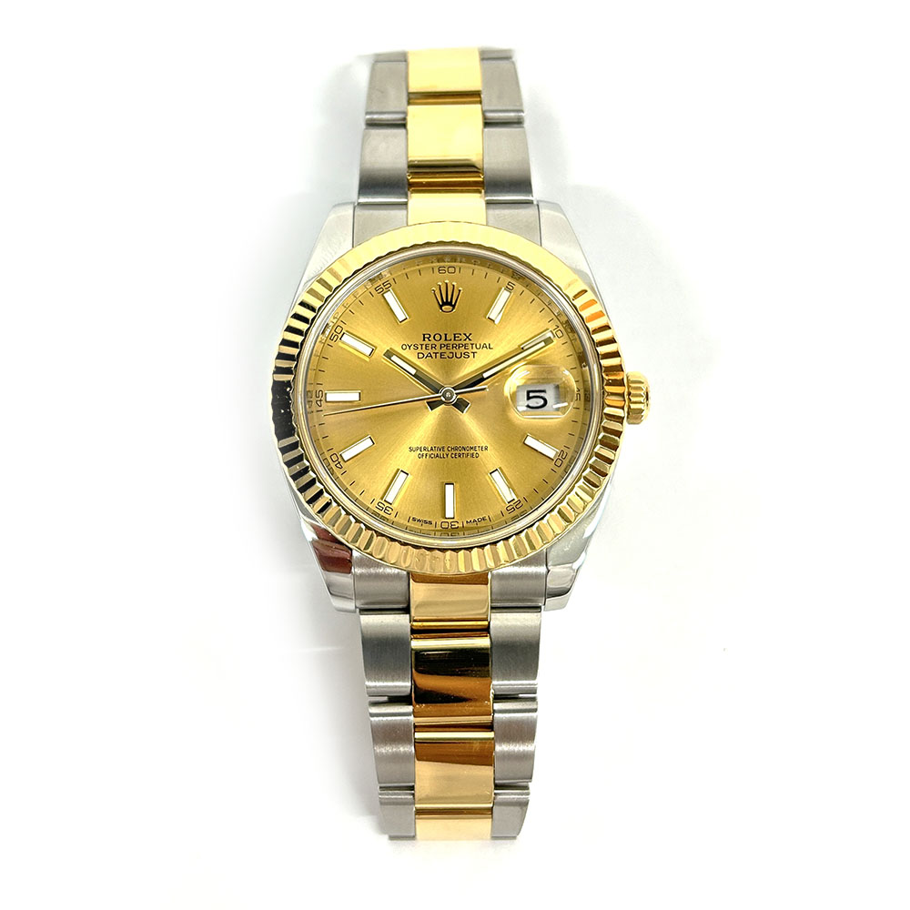 Rolex Datejust Champagne Dial 41mm 126333 Yellow Gold & Stainless Steel Oyster Watch MINT 2019