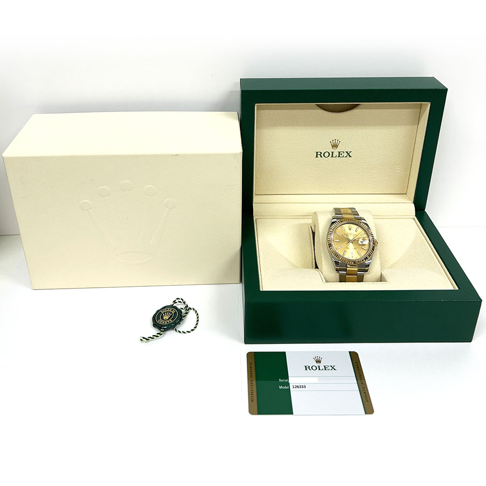 Rolex Datejust Champagne Dial 41mm 126333 Yellow Gold & Stainless Steel Oyster Watch MINT 2019