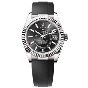 Rolex Skydweller 336239 Oysterflex White Gold with Black Dial Watch