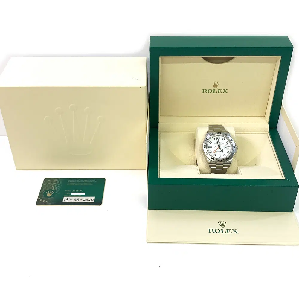 Rolex Explorer II Stainless Steel Watch Oyster 42mm 216570 White Dial 2020 – image 8