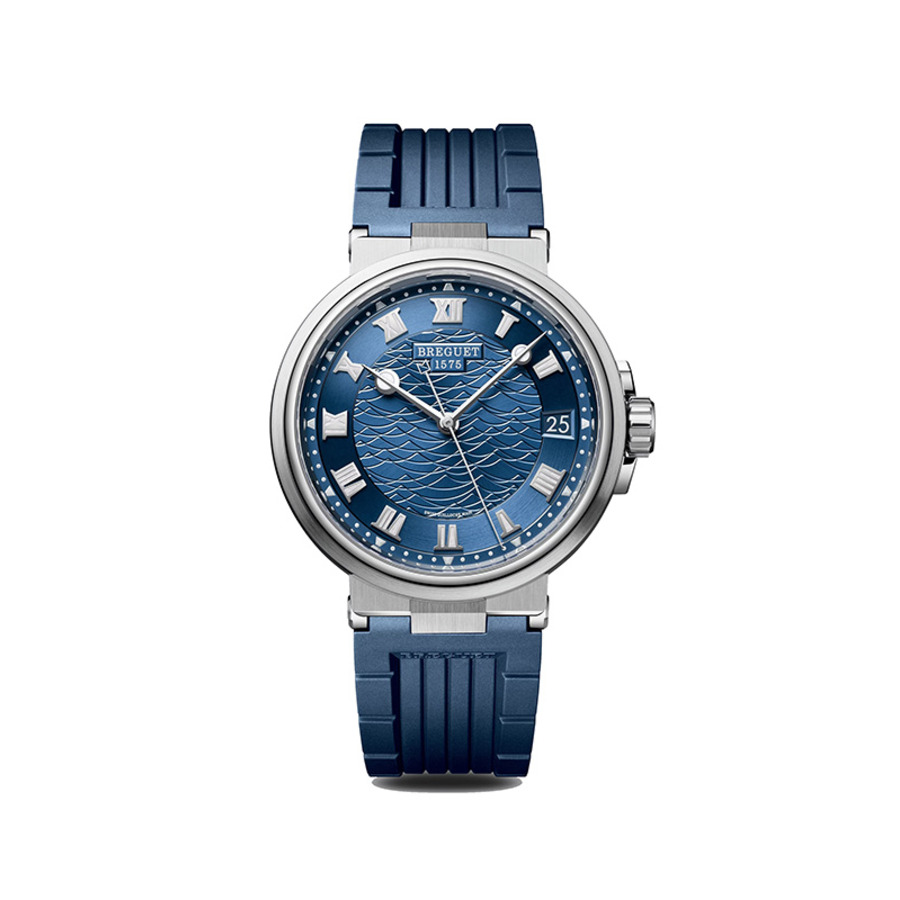 Breguet Marine 5517BBY25ZU White Gold Blue Rubber Blue Dial Men's Watch 2024