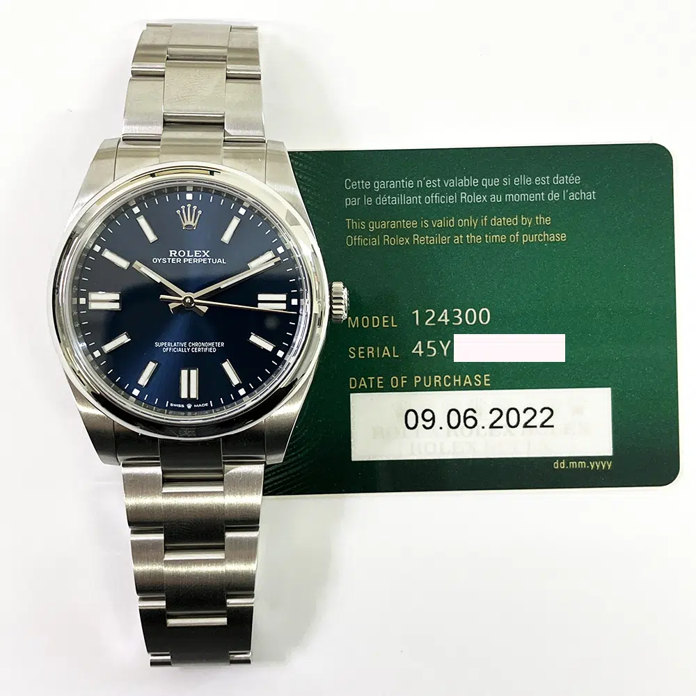 Rolex Oyster Perpetual 41mm 124300 Stainless Steel Watch Blue Index Dial 2022 – image 2