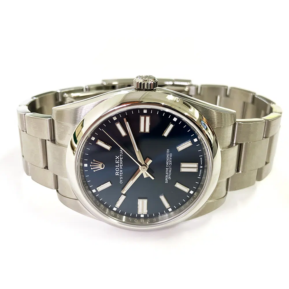 Rolex Oyster Perpetual 41mm 124300 Stainless Steel Watch Blue Index Dial 2022 – image 4