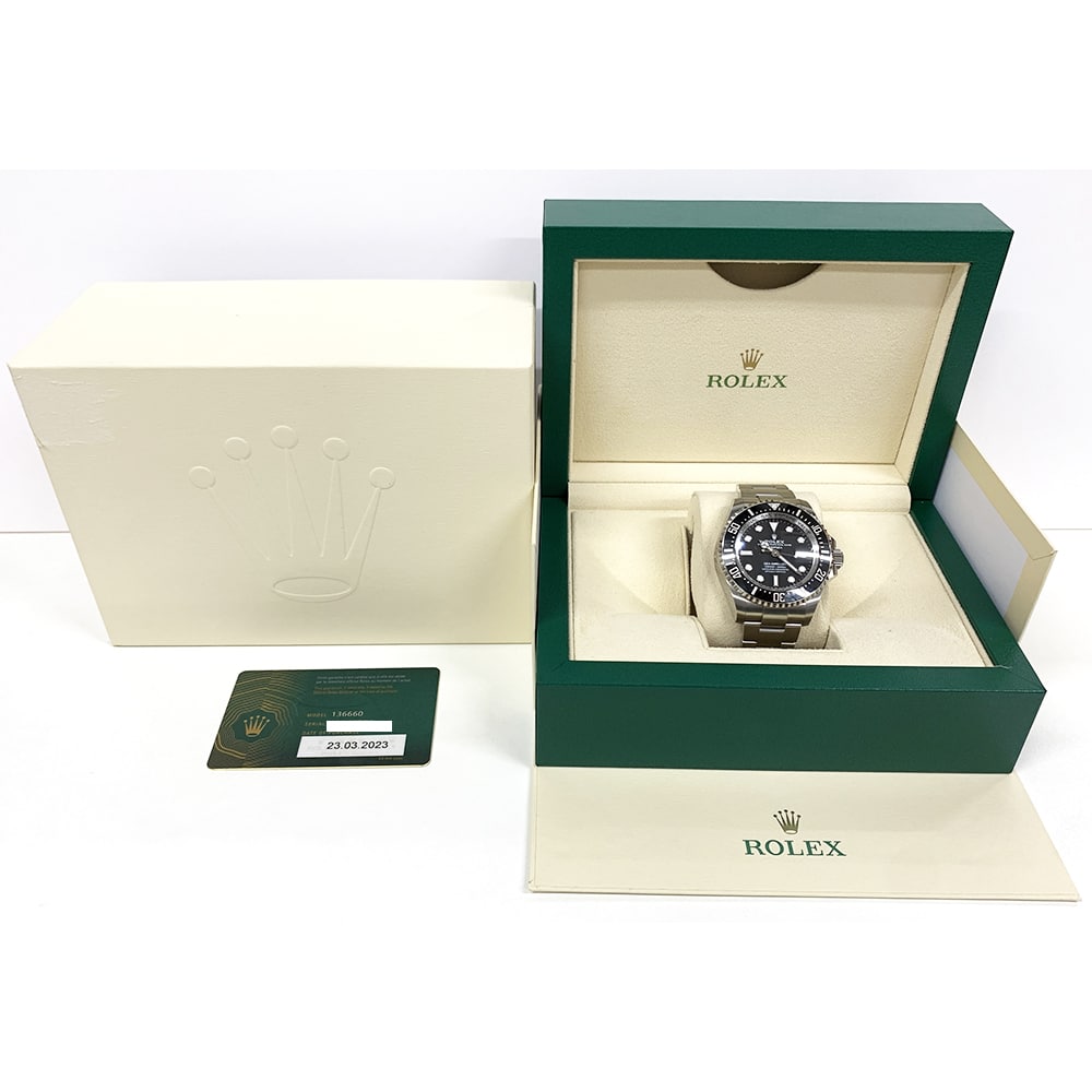 Unworn Rolex Sea-Dweller 136660 Oyster Steel Watch Black Dial 2023