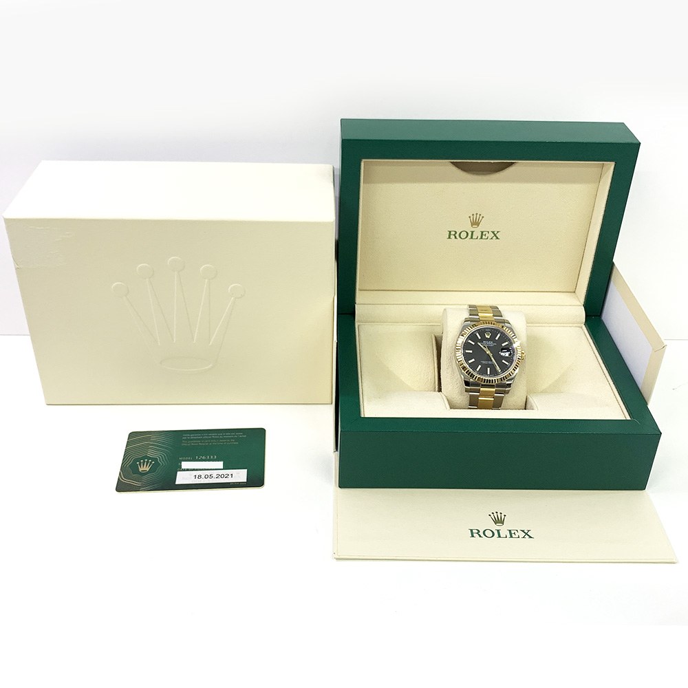 Rolex Datejust 41mm 126333 Black Dial Two Tone Oyster Watch 2021