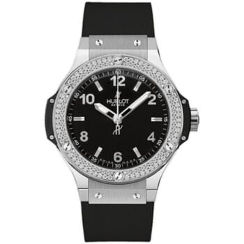 Hublot Big Bang 361.SX.1270.RX.1104 Black Dial Diamond Bezel Black Rubber Band