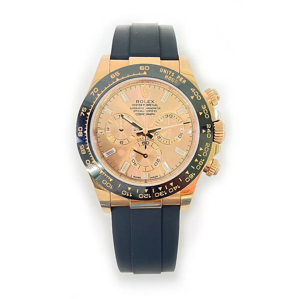 Rolex Daytona 40mm 116515LN Rose Gold Watch with Black Rubber Watch Pink Diamond Dial 2020 – image 3