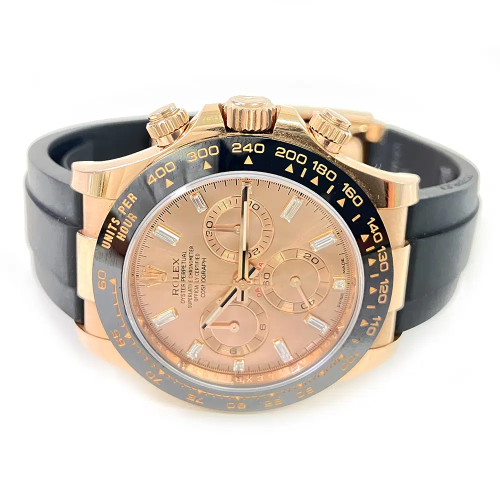 Rolex Daytona 40mm 116515LN Rose Gold Watch with Black Rubber Watch Pink Diamond Dial 2020 – image 4