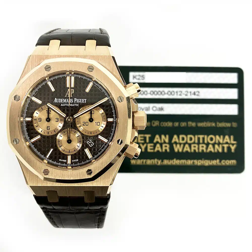 Audemars Piguet Royal Oak Chronograph 41mm 26331OR.OO.D821CR.01 18K Rose Gold with Brown Dial Watch 2018 – image 2