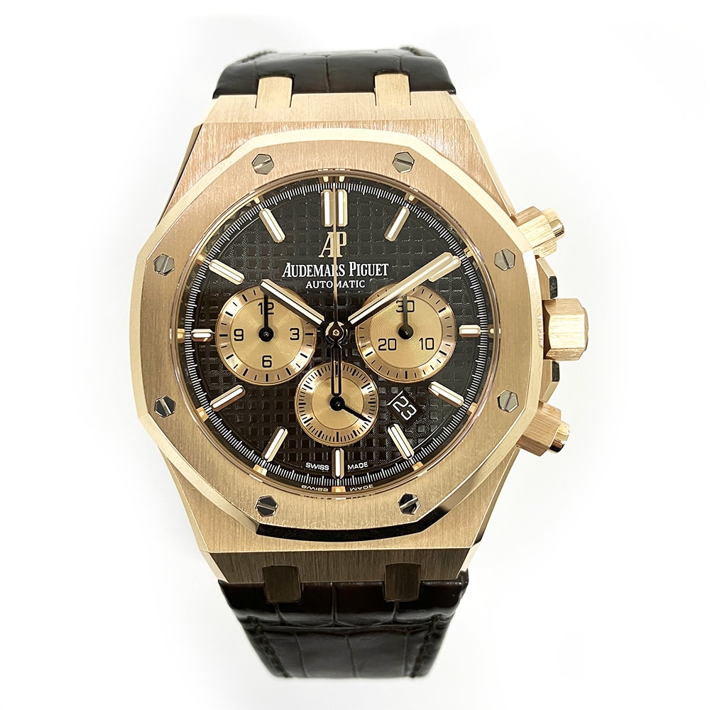 Audemars Piguet Royal Oak Chronograph 41mm 26331OR.OO.D821CR.01 18K Rose Gold with Brown Dial Watch 2018