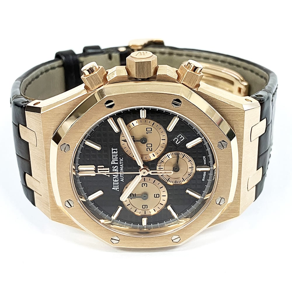 Audemars Piguet Royal Oak Chronograph 41mm 26331OR.OO.D821CR.01 18K Rose Gold with Brown Dial Watch 2018