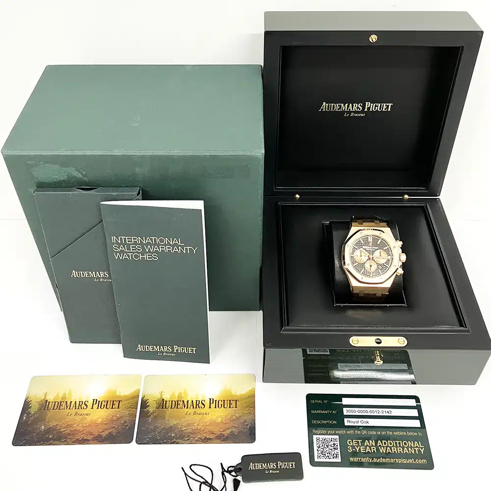 Audemars Piguet Royal Oak Chronograph 41mm 26331OR.OO.D821CR.01 18K Rose Gold with Brown Dial Watch 2018 – image 9