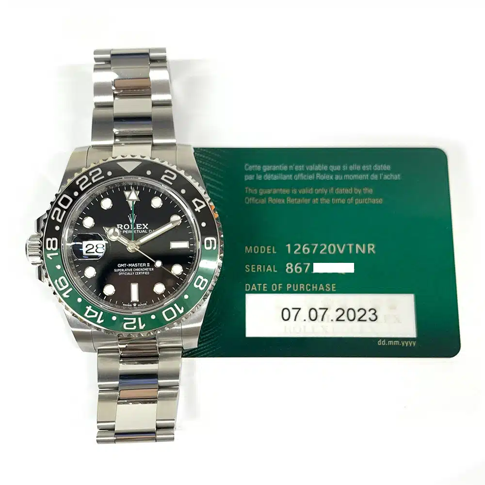 Rolex GMT-Master II 126720VTNR Sprite, Oyster bracelet, dial detail