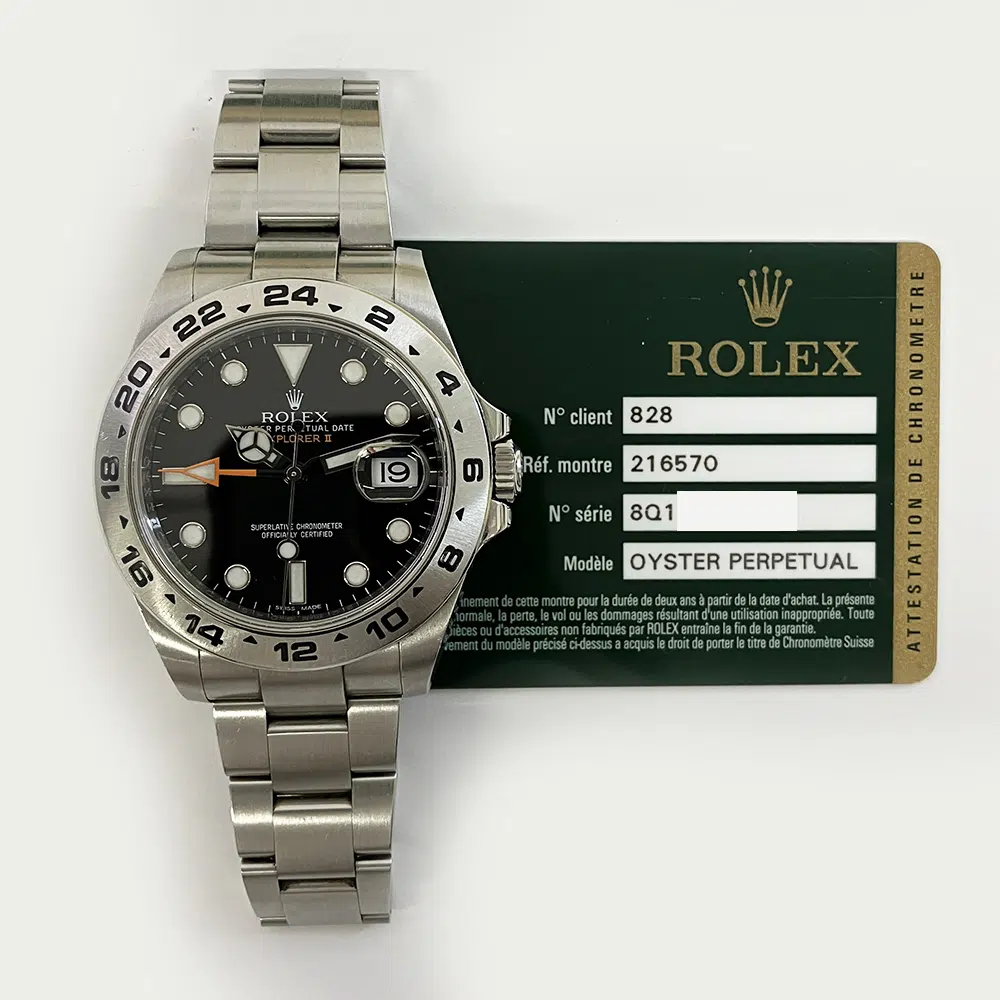 Rolex Explorer II Oyster Black Dial 216570 42mm Stainless Steel Watch 2015 – image 2