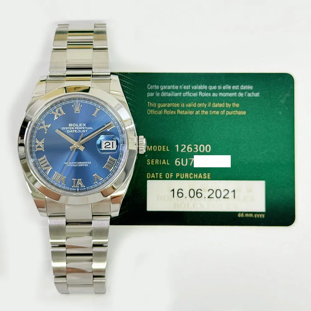 Rolex Blue Roman Dial Datejust 41mm 126300 Stainless Steel Oyster Watch MINT 2021 – image 2