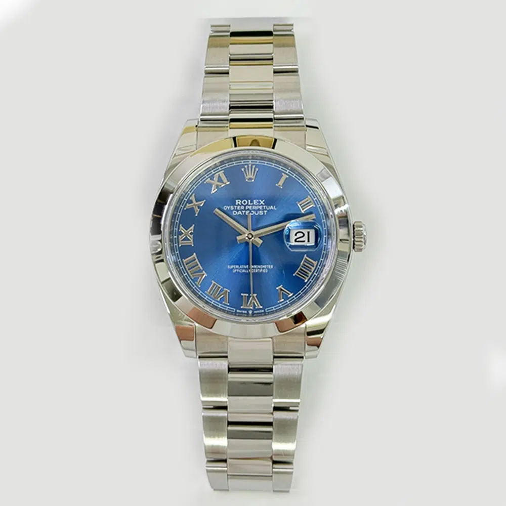 Rolex Blue Roman Dial Datejust 41mm 126300 Stainless Steel Oyster Watch MINT 2021 – image 3