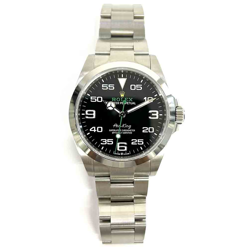 Rolex Black Dial 40mm Air-King 126900 Stainless Steel Watch 2023