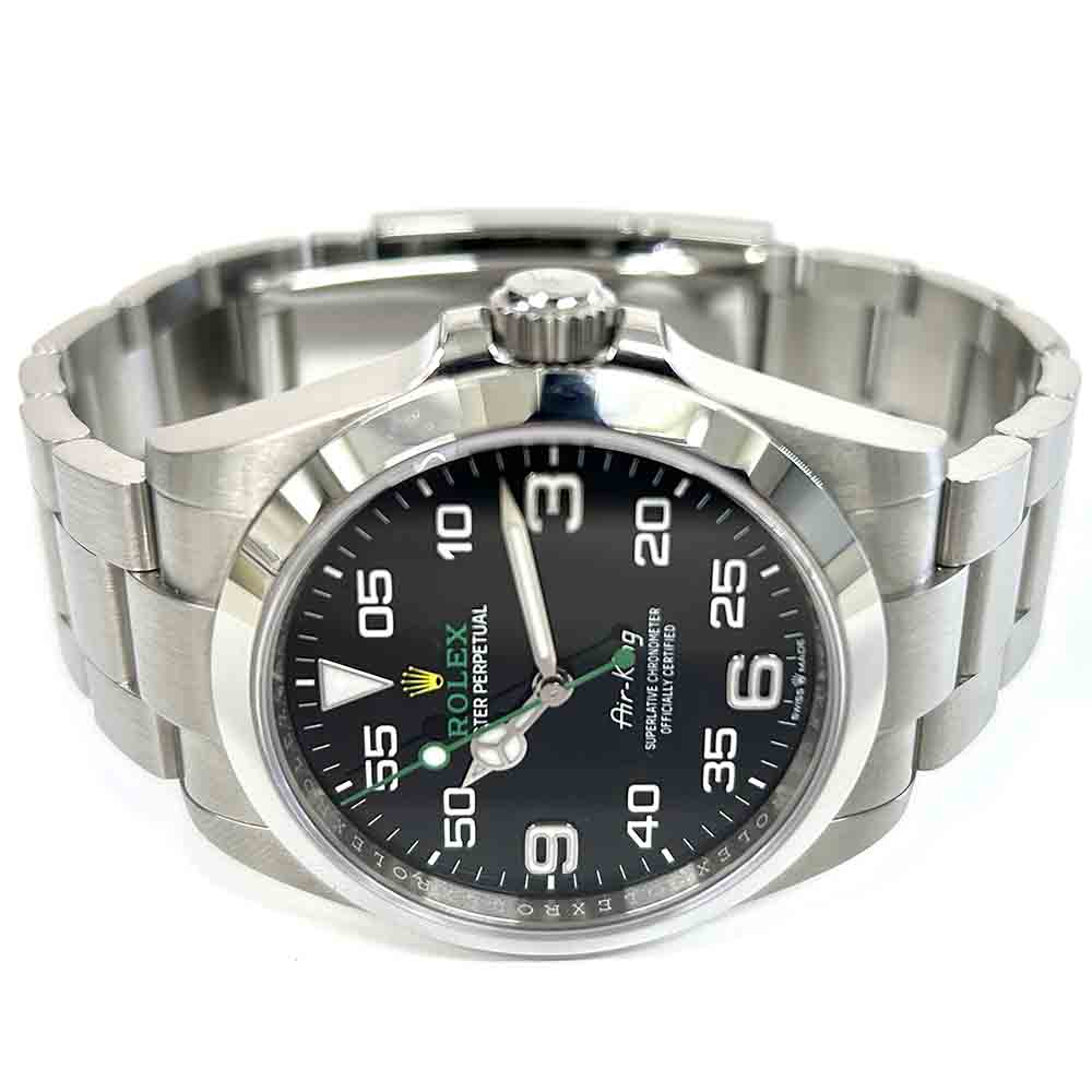 Rolex Black Dial 40mm Air-King 126900 Stainless Steel Watch 2023