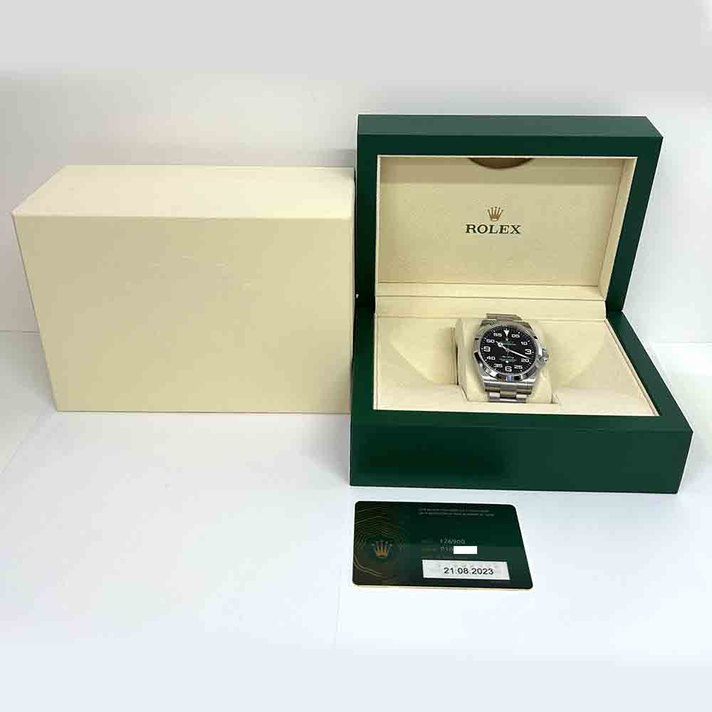 Rolex Black Dial 40mm Air-King 126900 Stainless Steel Watch 2023