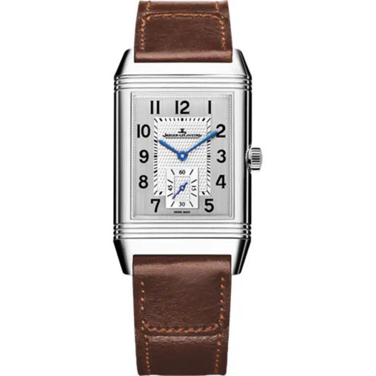 Jaeger-LeCoultre Reverso 3848422 Classic Large Duoface Stainless Steel Brown Leather Watch 2024