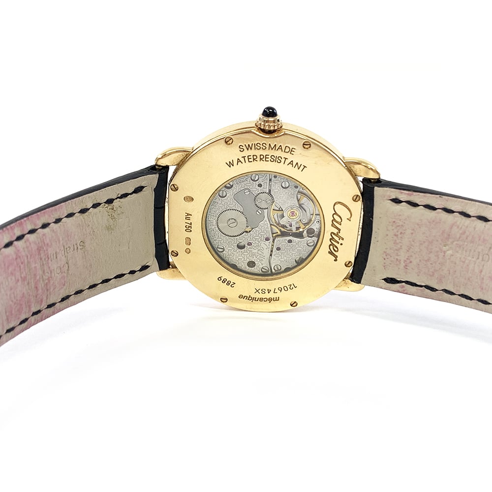 Cartier Ronde Louis W6800251 Alligator Strap Silver Dial Watch 2022