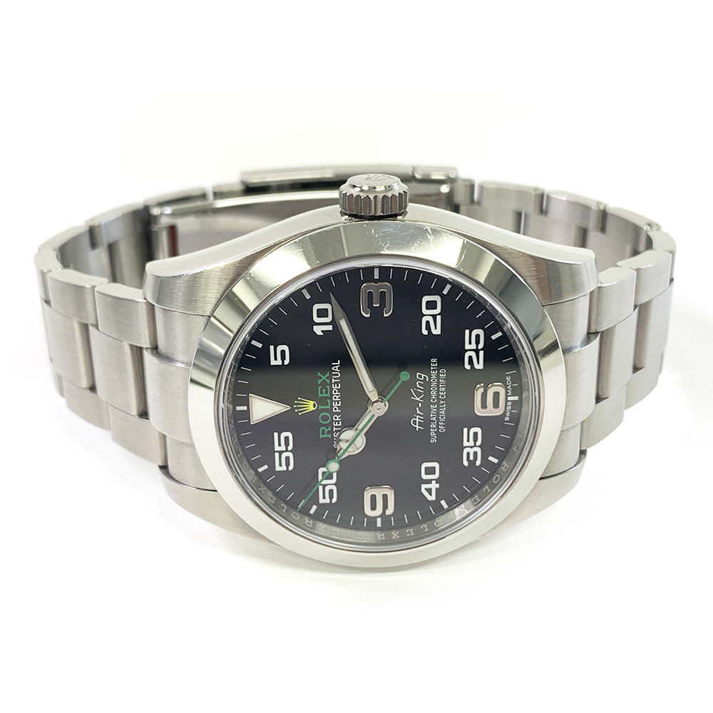 Rolex Air-King Black Arabic Dial 116900 Oyster 40mm Stainless Steel Watch 2017