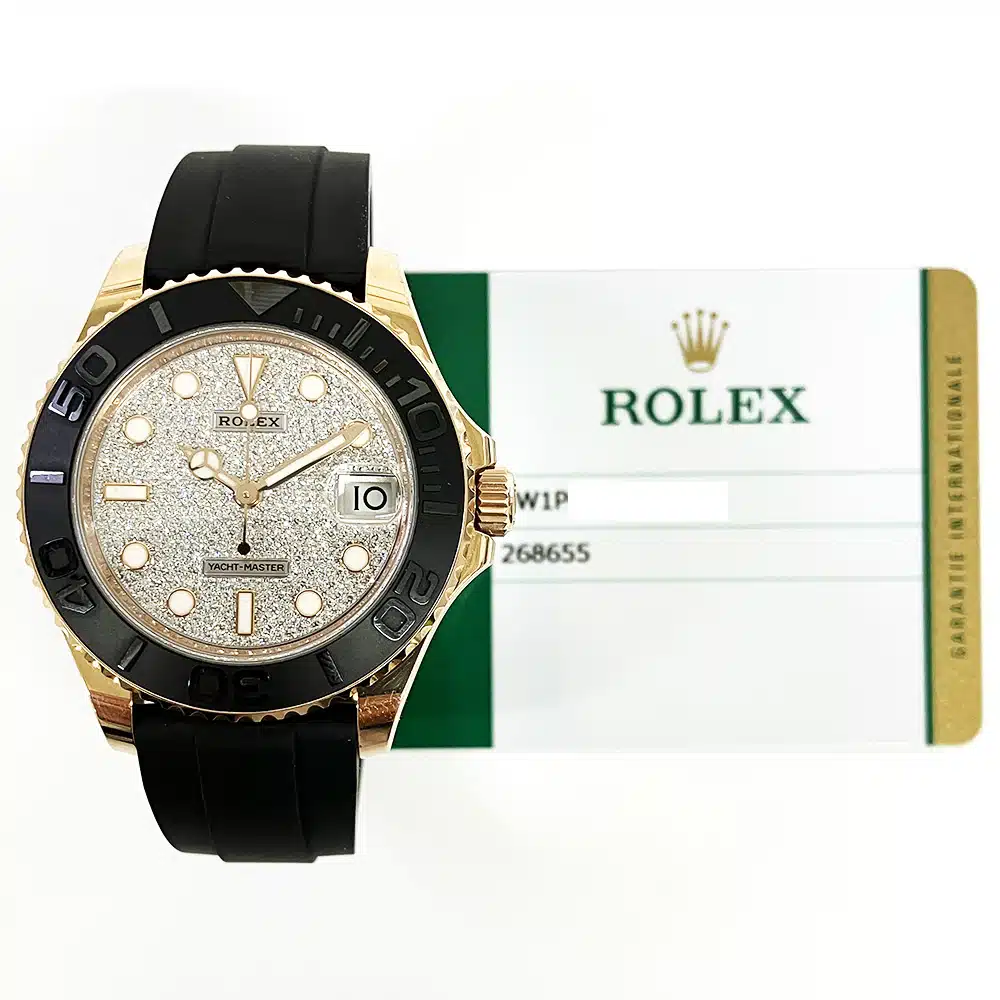 Rolex Yacht-Master 37 268655-0019 Rose Gold with Pave Diamond Dial Watch 2019 – image 2