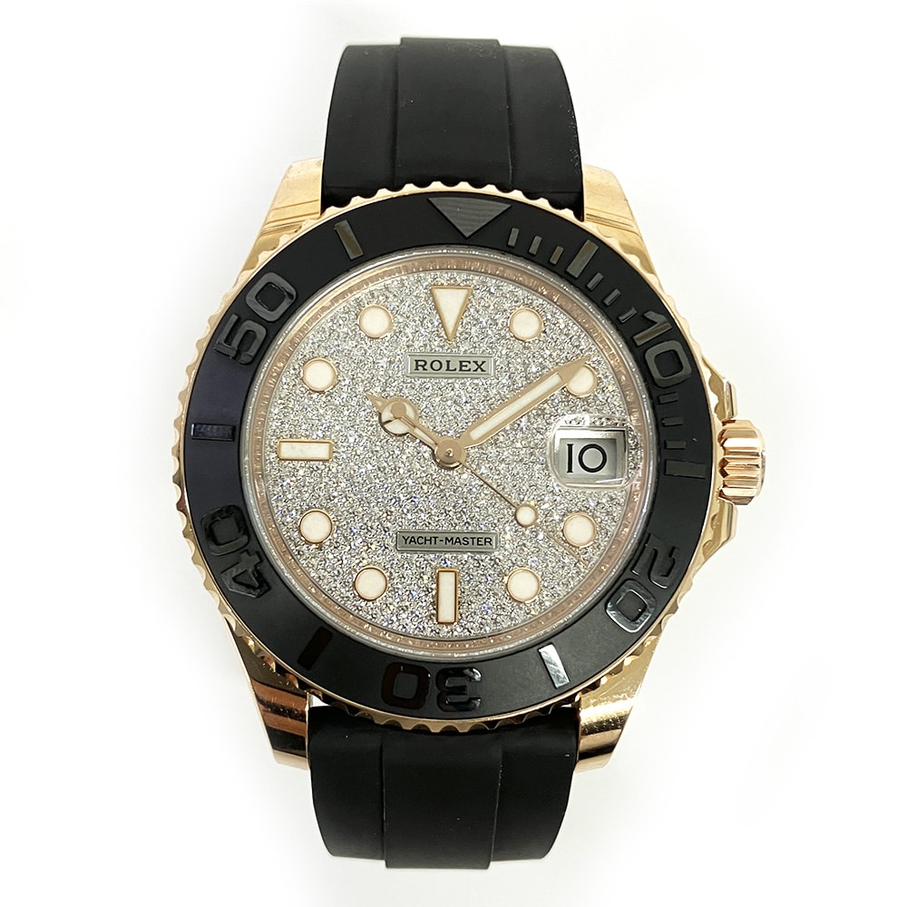 Rolex Yacht-Master 37 268655-0019 Rose Gold with Pave Diamond Dial Watch 2019