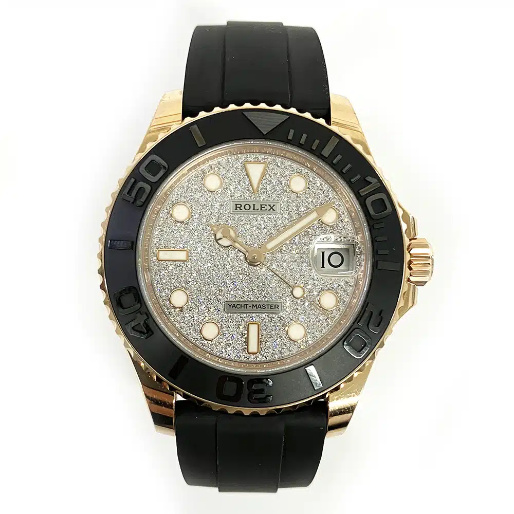 Rolex Yacht-Master 37 268655-0019 Rose Gold with Pave Diamond Dial Watch 2019 – image 3